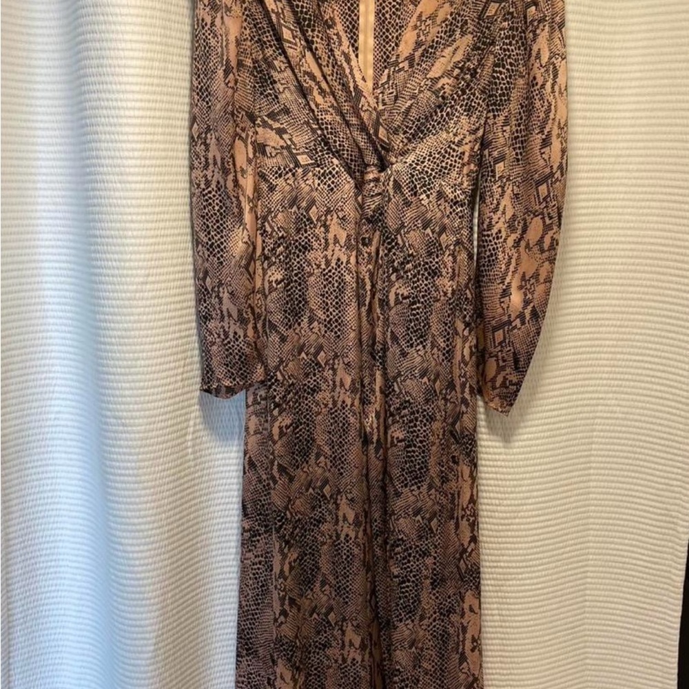Bar III Snake Print Long Sleeve Dress